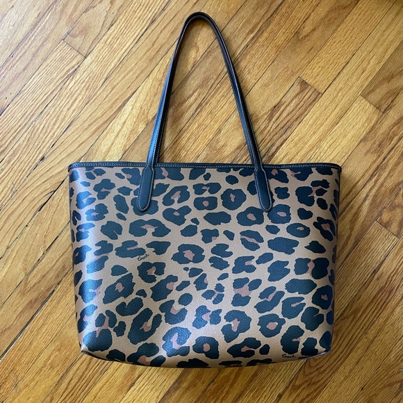 🤎🖤 Coach Leopard Print City Tote Bag - Picture 8 of 8